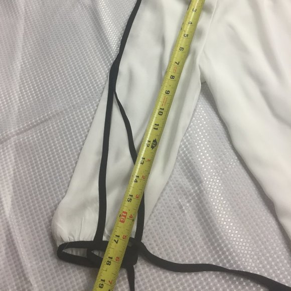 Spense Black White Blouse sz M - Picture 13 of 13